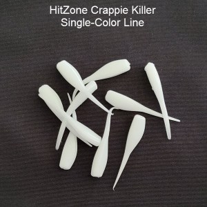 HitZone Crappie Killer softbait single color line in white.