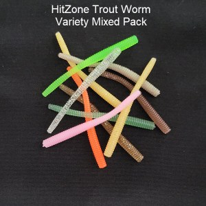 HitZone Trout Worms variety pack line.