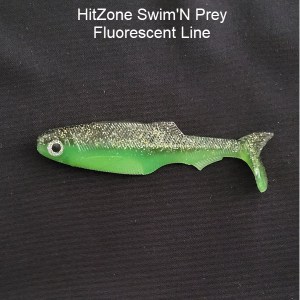 HitZone Swim'N Prey fish paddletail bait from the Single Color line.